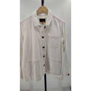 Quince White Button-Up Jacket